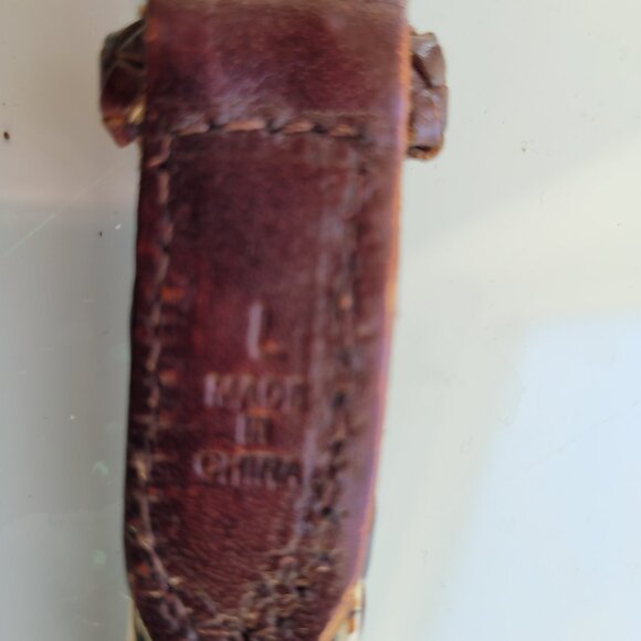 Cole Haan Brown Leather Woven Belt Size M/L - Picture 5 of 7